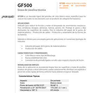 Tube de vaseline technique GF500 125 ml. (Faren 1GB125) - Product Image 2