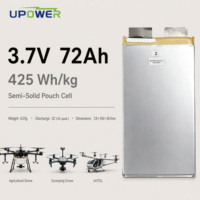 Cellule semi-solide ULi 3.7V 72Ah en pochette, 425Wh/kg, décharge de crête 4C pour plateformes de vol industrielles UAV et eVTOL