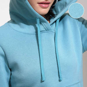 Sudadera con capucha básica para mujer, sudadera informal de manga larga con bolsillo frontal, sudaderas transpirables antipillingpara Mujer - Product Image 5