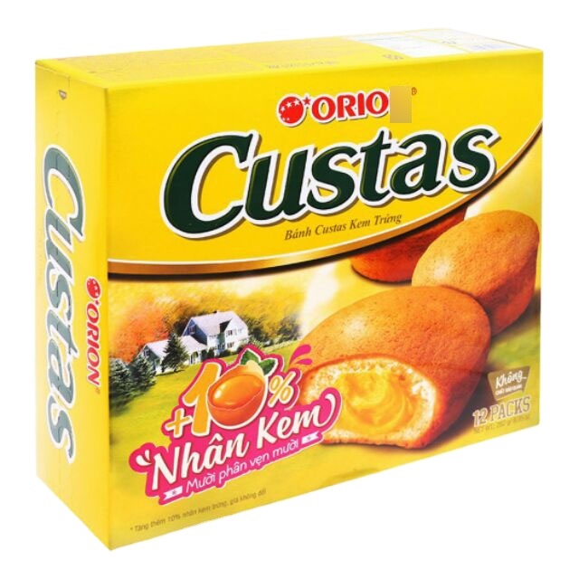 The Best Selling Cake Oriion Custas Cream-filled Soft Custas Cake 12 pack x 8