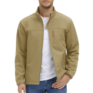 Chaqueta Softshell de manga larga hecha en fábrica para hombre a la venta, chaqueta Softshell de moda de invierno para hombre para uso en exteriores, servicio OEM - Product Image 1