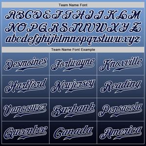 Authentique Fade Fashion Baseball Jersey Personnalisé Bleu Clair Marine-Blanc Imprimé Sportswear - Product Image 6