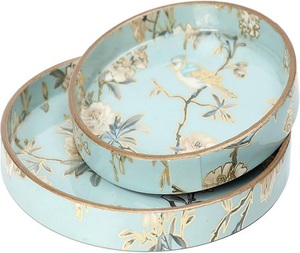 Latest Design Wood <b>Enamel</b> Printed Tray Oval Shape Home Kitchen Serving Tray MDF Printed Wooden Tray for Sale at Best Price &Bulk - Product Image 3