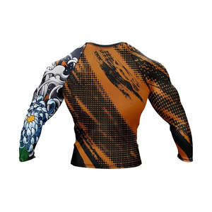 Custom Logo High Quality Wholesale Plain Jiu Jitsu Fitness Shirts Printed Short & long Sleeve Mma for Men Bjj Rashguard Rash - Product Image 3