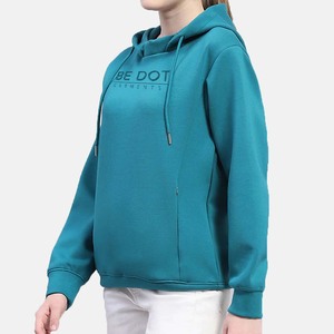 Pull à capuche pour femmes, couleur unie, avec poche kangourou, coupe ajustée, décontracté, en polyester et en coton, nouvel arrivage - Product Image 3