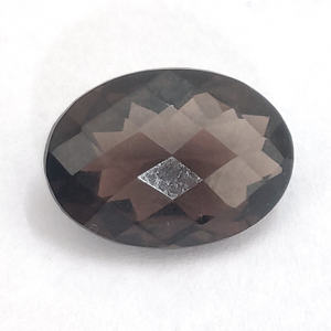 1 Pc de Quartz Fumé Naturel 16x12mm Ovale Damier Coupe 6.6 Cts Iroc Ventes Haute Qualité Smoky Topaze Ovale Gemstone US $4.17 - Product Image 1
