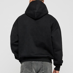 Fabricantes de ropa Sudadera con capucha personalizada de alta calidad 360 GSM peso pesado polar algodón boxy streetwear sudaderas con capucha de gran tamaño - Product Image 5