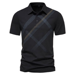 Venta al por mayor de alta calidad logotipo personalizado bordado de los hombres para los polos de algodón de punto camisetas de golf con diseño liso - Product Image 1