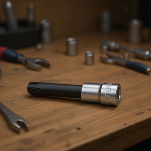 Llave con insertos cromados pulidos de 1/2 pulgada con accionamiento cuadrado hembra para tornillos de cabeza hexagonal - Product Image 3