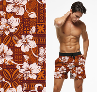 Short de bain extensible biologique à séchage rapide personnalisé avec tissus tissés à motifs enduits pour un design de maillot de bain personnalisé