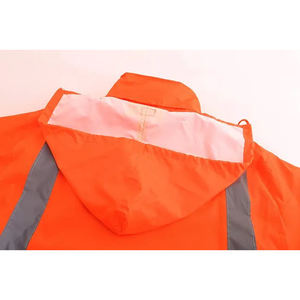 Veste de sécurité certifiée CE en polyester coupe-vent doublée de matelassé fluorescent, vision nocturne, veste de travail routière, faible MOQ - Product Image 4