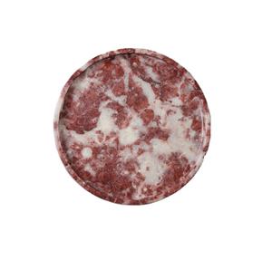 Assiette ronde en marbre naturel rose, assiette en pierre de marbre, assiettes en marbre vintage - Product Image 1