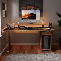 Bureau de travail moderne et simple avec grand espace pour les jambes, bureau de jeu de 55 pouces avec rangement, bureaux informatiques