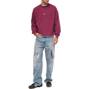 Sudadera de Hombre, Estilo Casual, Hombros Caídos, Sudadera de Algodón, Sudadera Lisa, Sudadera Extra Grande, Sudadera con Cuello Redondo, Felpa Francesa, OEM - Product Image 3