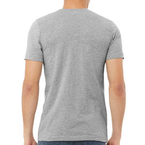 T-shirt pour homme en coton 100% gris d'été, OEM, respirant, manches courtes, col rond, avec impression numérique, motif d'impression personnalisable - Product Image 3