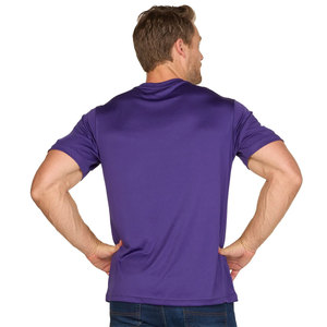 T-shirt de sport pour homme, à manches courtes, col rond, anti-transpiration, violet - Product Image 2