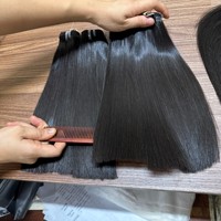 Paquets de cheveux vietnamiens bruts Super doublement étirés Cheveux humains naturels vierges bon marché avec extrémités épaisses Fournisseurs d'extensions droites en os