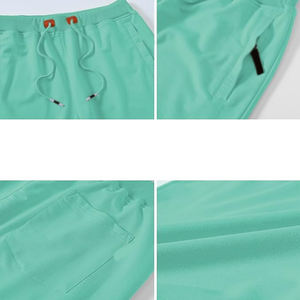 Pantalones cortos para correr para hombre, pantalones cortos informales con cordón y cremallera, cintura elástica, novedad - Product Image 3