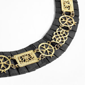Collier de chaîne réglementaire des grands officiers de Malte, plaqué or, faible MOQ, collier de chaîne maçonnique personnalisé - Product Image 6