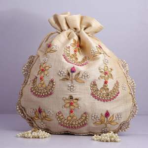 Handmade Beautiful Best Quality Potli <b>Bag</b> <b>for</b> Indian Women Fashion Vintage Dress <b>for</b> <b>Bridesmaid</b> Stylish Return <b>Gift</b> <b>for</b> Weddings - Product Image 1