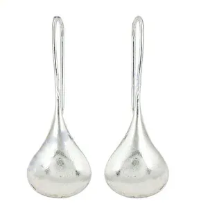 Boucles d'oreilles pendantes minimalistes en argent 925 plaqué or avec perle d'eau douce en forme de goutte pour femme, à porter au quotidien - Product Image 1