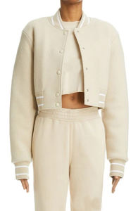 แจ็คเก็ตบอมเบอร์ทีมโรงเรียนของผู้หญิงเสื้อแจ็คเก็ตแฟชั่นใหม่2025คอเปิดสไตล์เบสบอลวิทยาลัย - Product Image 2