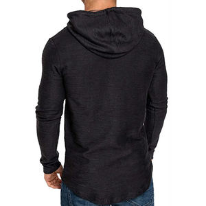 Chándal deportivo informal con capucha para hombre, sudadera de manga larga de color sólido para temporada de otoño - Product Image 3