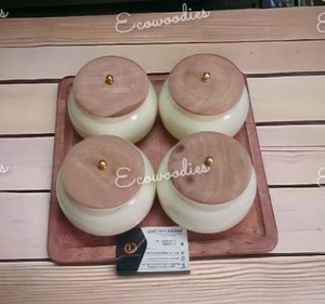 ชุดชามสลัดไม้ไผ่พร้อมฝาปิดชุดชามสลัดพร้อมฝาปิดชุดชามผสมไม้ไผ่สำหรับร้านอาหาร - Product Image 1