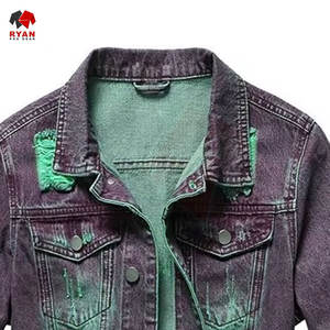 Veste en jean décontractée pour homme, design personnalisé, OEM et ODM, streetwear, mode, fabrication directe, couleur personnalisée - Product Image 5