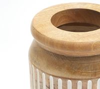 Vas Bunga Kayu Alami Buatan Tangan Desain Modern Dapat Disesuaikan untuk Dekorasi Rumah dan Taman Bergaya Rustic Ramah Lingkungan untuk Meja Natal