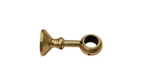 Support de rideau en laiton robuste au design industriel moderne avec finition en laiton poli pour tringle à rideau de 1 pouce par Antique CO - Product Image 6