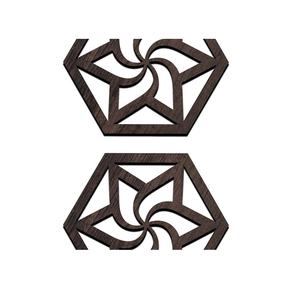 รูปหกเหลี่ยมเลเซอร์วิศวกรรมตัดรถไฟเหาะไม้การออกแบบใหม่พรีเมี่ยมผู้ค้าส่งโบราณผู้ผลิต - Product Image 3