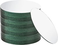 6 pouces rond verre miroir carreaux plateaux bougies plaques murales pour table de mariage centres de table bricolage artisanat décorations pour la maison
