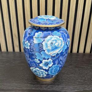 Urnas de Cremación Pintadas a Mano de Alta Calidad, Urna de Aluminio con Impresión Personalizada para Cenizas Humanas, Almacenamiento de Cenizas de Metal para Cremación por el Fabricante - Product Image 1