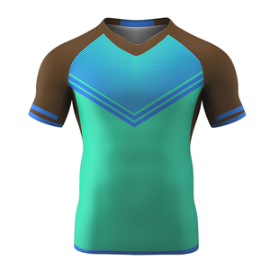 Nueva mejor ropa deportiva de alta calidad, uniformes de Rugby para hombres, cuello en V, Media manga, sublimación, poliéster, camiseta de Rugby hecha para equipo de adultos - Product Image 2