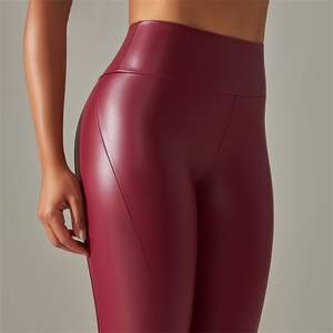 Matériau brillant Leggings de yoga sublimés extensibles à coupe ajustée pour femmes Leggings de gymnastique à couture sans couture levage des fesses - Product Image 5