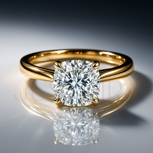 Premium VVS Cushion Cut Moissanite Diamond Prong Solitaire <b>Ring</b> for Women Silver Gold Rose Gold Plating Options Free Shipping - Product Image 2