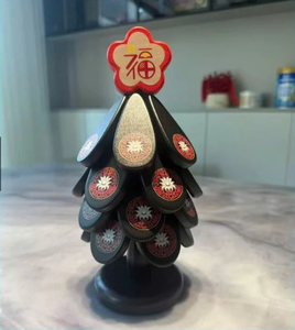 Wooden Tree <b>Coaster</b> Natural Wood Holiday <b>Drink</b> <b>Coaster</b> For Tea Coffee Vietnam by 99 Gold Data - Product Image 3