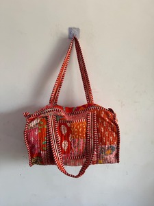 Handmade <b>Red</b> Luxury Weekender Duffle Bag Large Capacity Durable Sport Travel Gym Tote - Product Image 4