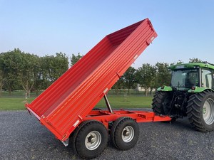 Remolque de granja agrícola Remolque de tractor volquete hidráulico de 2 ruedas - Product Image 2