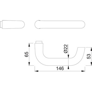HOPPE Paris 138 Aluminium F2/Nickel Silver Door Handle Hole Part 8mm Square Square DIN Left/Right for <b>Wall</b> <b>Hooks</b> & Coat Racks - Product Image 3