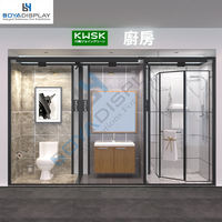Support d'affichage de carreaux de salle de bain de haute qualité, style logo personnalisé, support d'affichage Boya BYS-03 pour utilisation en salon professionnel