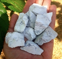 Pierres de Guérison en Cristal Blanc en Gros : Howlite Naturelle Brute, Style Amour, Haute Qualité, Écologique, Décoration d'Intérieur, Lot en Vrac