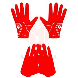 Guantes de Fútbol Americano Antideslizantes con Diseño Personalizado 2025, Fabricante OEM, Agarre Completo para los Dedos, Correas Ajustables para la Muñeca, Adhesivas - Product Image 3