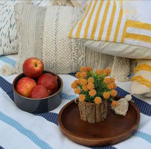 Plateau de service en bois écoresponsable fait main, dernier design, imprimé émail, style rustique, pour snacks, charcuterie, décoration intérieure – Le meilleur - Product Image 4