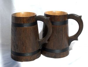 แก้วเบียร์ไม้เป็นมิตรกับสิ่งแวดล้อมถ้วยชาพร้อมด้ามจับที่สะดวกสบายทันสมัยแก้วกาแฟพร้อมจุกไม้ก๊อกในโอกาสวันคริสต์มาส - Product Image 3