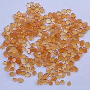 8mm 10mm naturel Orange mexicain opale de feu pierre à facettes Polki tranche pierre précieuse en vrac Semi précieuse pour la fabrication de bijoux colliers - Product Image 5