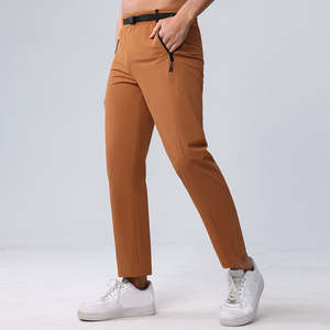 กางเกงผ้ายืดขายาวห้าสีมีซิปสำหรับผู้ชายกางเกงลำลองเนื้อสัมผัสเบา - Product Image 4