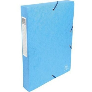 Exacompta DIN A4 Caja de archivo con cierre elástico de 40 mm, cartón de color turquesa, 25 x 32 cm (ancho x alto) - Product Image 1