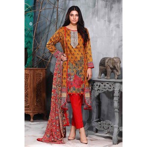 Traje de viscosa bordado Tawakkal Azure - 3977-A - Product Image 3